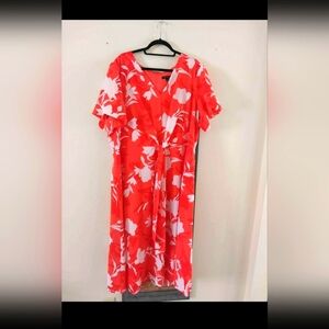 Lane Bryant Size 24 Deep Coral Dress